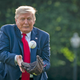 Donald Trump shows off his athletic prowess on the White House lawn Thursday.